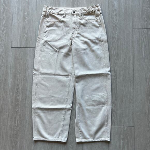 J Crew Barrel Leg Jean Womens 28 Ecru Wash - Picture 2 of 11